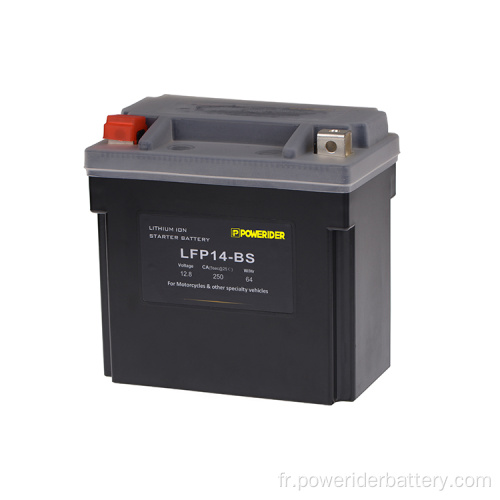 12.8V 8Ah 8Ah YTX14-BS Batterie de démarrage de moto au lithium-ion